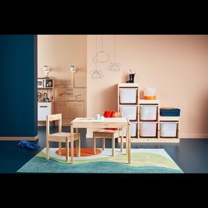 LATT IKEA kids table and 2 chairs